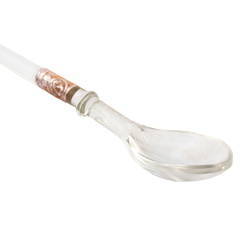 Vintage Czechoslovakia Bohemian crystal glass tea spoon 6"