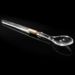 Vintage Czechoslovakia Bohemian crystal glass tea spoon 6"