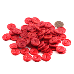 63 Czech Art Deco vintage geometric red glass buttons 18mm