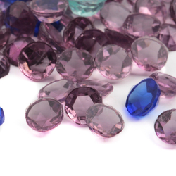 Lot (320) Czech vintage assorted blue purple round flatback glass rhinestones 4/5mm