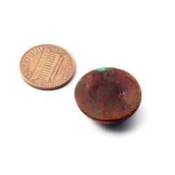 Czech vintage millefiori caramel satin round glass cabochon 22mm