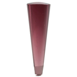 Antique Czech cranberry pink cone glass chandelier prism light pull pendant 2.8"