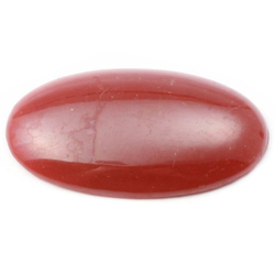 Large Czech Art Deco vintage oval carnelian red glass cabochon 35mm