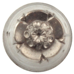 Antique Art Deco Czech flower glass button cabochon impression die steel mold