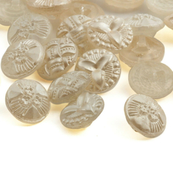 Lot (24) Czech 1920´s Vintage imitation pearl dimi doll glass buttons 10mm 