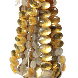 Lot (100) 12mm Czech vintage 2 hole yellow glass rhinestone trimming stone beads