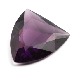 Large antique Czech hand cut amethyst shield glass rhinestone 30x26mm