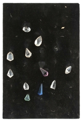 Antique 1920s Czech sample card 11 hand cut earring necklace pendant glass beads