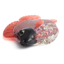 Vintage Czech metallurgical glass lampwork fish ornament Mid Century modern