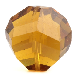 Large Austrian D.S antique hand faceted amber topaz glass bead 22mm