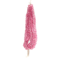 Hank (300) Swarovski vintage round faceted pink glass beads 4mm