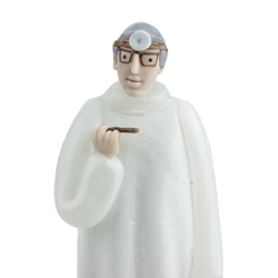 Czech vintage Zelezny Brod school of art glass large dentist figurine