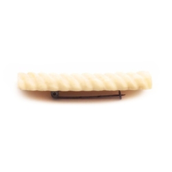 Vintage Art Deco galalith plastic spiral ribbed pin brooch