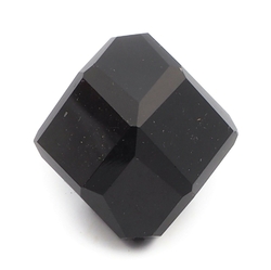 Large Swarovski antique hand faceted jet black oval glass bead 25mm