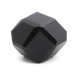 Large Swarovski antique hand faceted jet black oval glass bead 25mm
