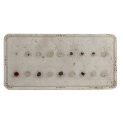Czechoslovakia Vintage glass button bead sample card collectors display