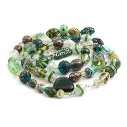 Strand (60) Czech vintage assorted lampwork glass beads