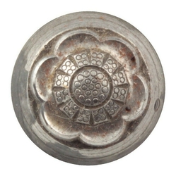 Antique Czech flower button steel impression die master hub jewelry mold