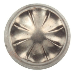 Antique Czech Art Deco fluted flower button steel impression die master hub