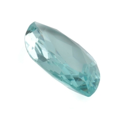 Large antique Czech hand cut crystal clear oval eye glass rhinestone 38x18mm
