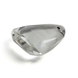 Czech antique hand cut crystal clear triangle faceted pendant glass bead 21mm