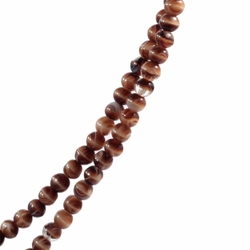 Vintage necklace Czech brown marble glass beads