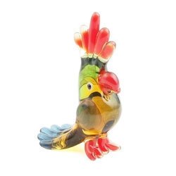 Czech lampwork glass tropical parrot bird figurine ornament