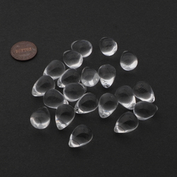 Lot (20) Vintage Czech crystal clear glass grape Chandelier fruit lamp prism beads 17mm