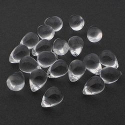Lot (20) Vintage Czech crystal clear glass grape Chandelier fruit lamp prism beads 17mm