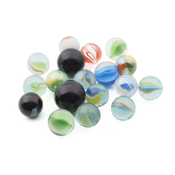 Lot (18) antique vintage German glass marbles toys 