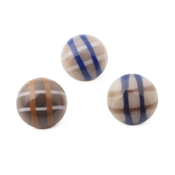 Lot (3) Antique Czech checkered micro lampwork glass buttons