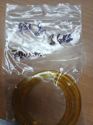 Lot (6) Antique Czech yellow glass bangles hoops rings 70mm