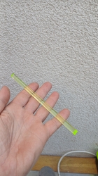 Czech uranium yellow glass rods lampwork  sample 16 cm