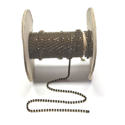 Bl. Diamond MC Chaton raw brass jewelry Rhinestone cup chain Preciosa ss8.5, 4.2 meter
