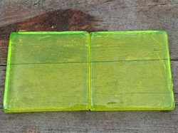 Two glass blocks slabs art installation