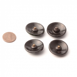 Lot (4) Antique Czech imitation semi precious gemstone celluloid over glass buttons 27mm