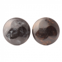 Lot (2) Antique Czech imitation semi precious gemstone celluloid over glass buttons 27mm
