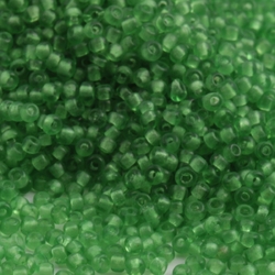 Wholesale lot (70000) Czech vintage green rondelle micro seed glass beads 1mm