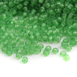 Wholesale lot (68000) Czech vintage green rondelle micro seed glass beads 1mm