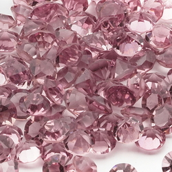 Lot (130) Czech vintage round pink glass rhinestones 7mm