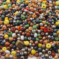Lot (5800) Czech vintage assorted rondelle seed glass beads