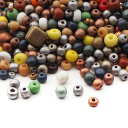 Lot (9000) Czech vintage assorted rondelle seed glass beads