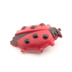 Vintage German Czech early plastic red ladybird pin brooch