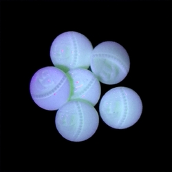 Lot (6) Czech uranium mushroom glass buttons 1920's Art Deco 18mm