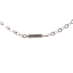 Vintage Bauhaus Art Deco chrome chain necklace galalith plastic blue marble octagon beads