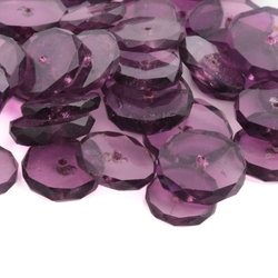 Lot (45) antique purple amethyst rondelle faceted glass beads