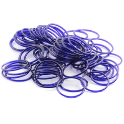 Lot (6) Antique Czech cobalt blue glass bangles hoops rings 70mm - kopie