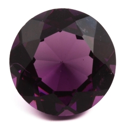 Large Czech antique hand cut purple amethyst round glass rhinestone 20mm