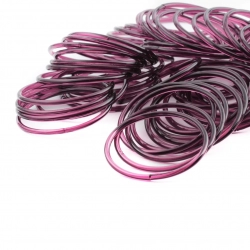 Lot (100) Antique Czech purple amethyst glass bangles hoops earring elements 68mm 