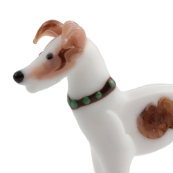 Czech handcrafted lampwork glass dog figurine ornament gift